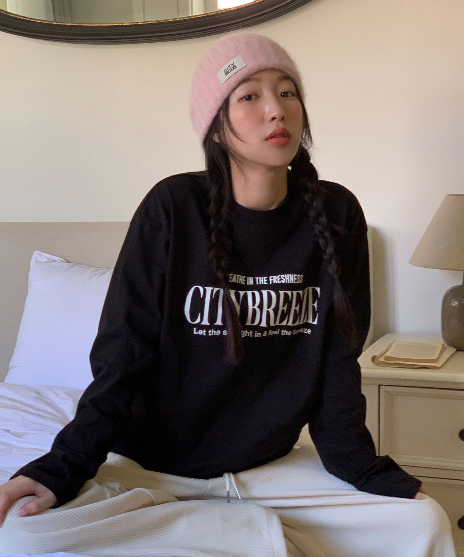 Tシャツ・カットソー citybreeze Essential City Typo Long Sleeve T-Shirt_BLACK MUSINSA | CITYBREEZE Essential City Typo Long Sleeve T