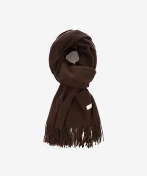 베이직 니트 머플러 브라운