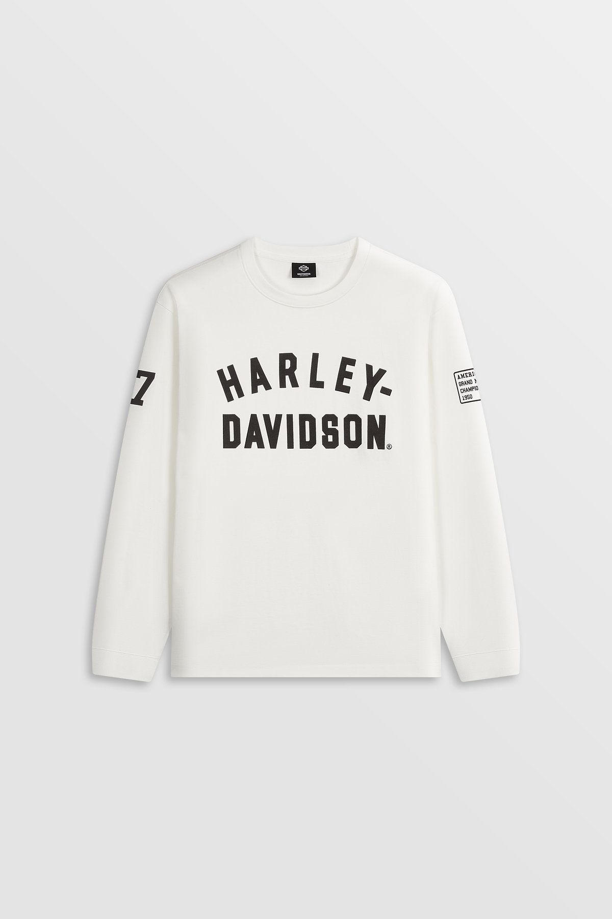 할리데이비슨 컬렉션스®(HARLEY-DAVIDSON COLLECTIONS®) 아이코닉 로고 긴팔 티셔츠 화이트 HH14311202