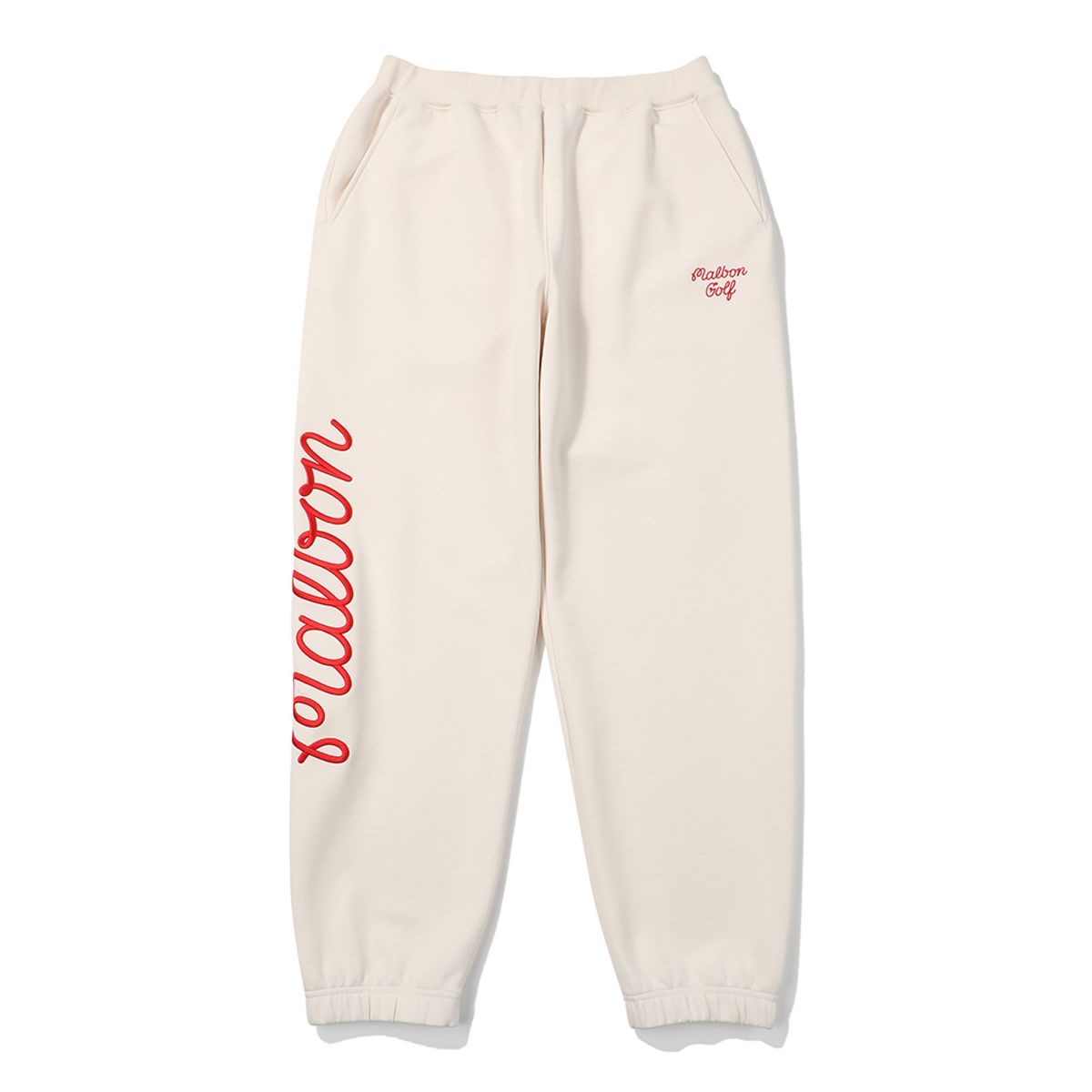 말본 골프(MALBON GOLF) 말본 스크립트 스웻팬츠 CREAM (WOMAN)