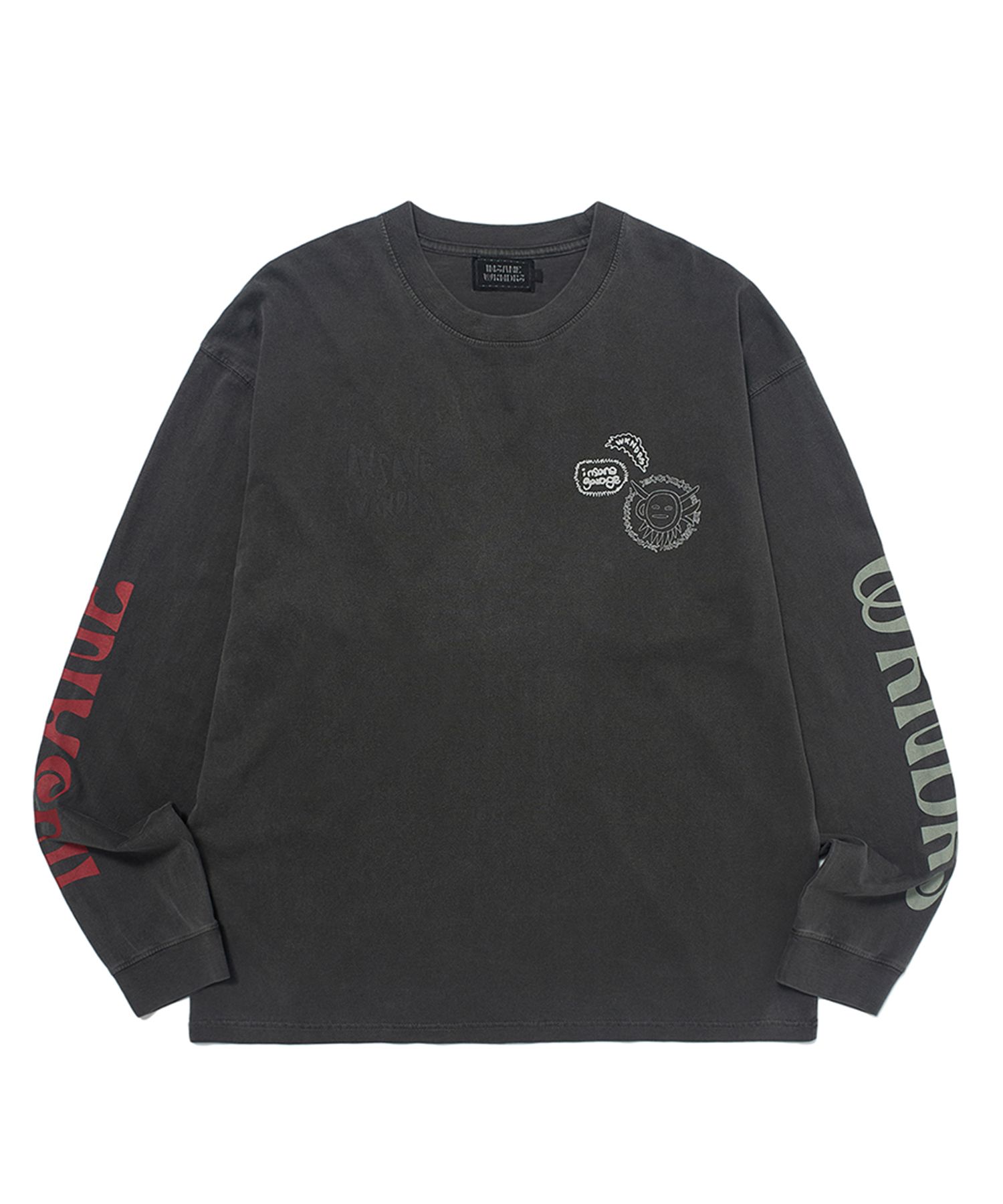 ★2023SS新作★WKNDRS★PIGMENT DYED T-SHIRT MUSINSA | WKNDRS PIGMENT DYED LS T-SHIRT (CHARCOAL)