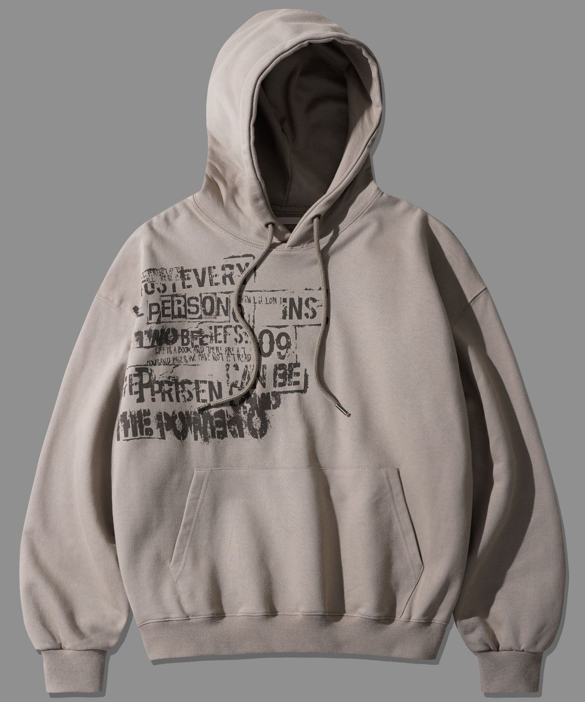 에즈카톤(EZKATON) 타이핑 헤비코튼 후드 모카 KMHD6829