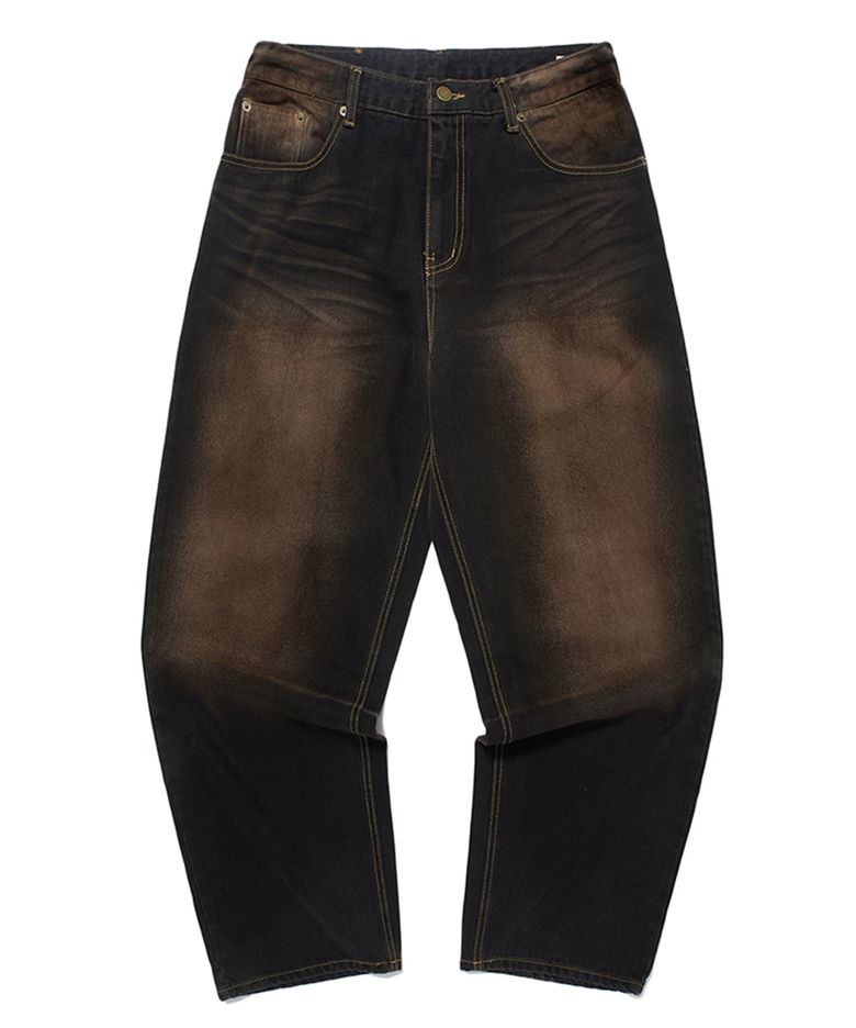 VINTAGE WASH DENIM PANTS (D.BLACK)