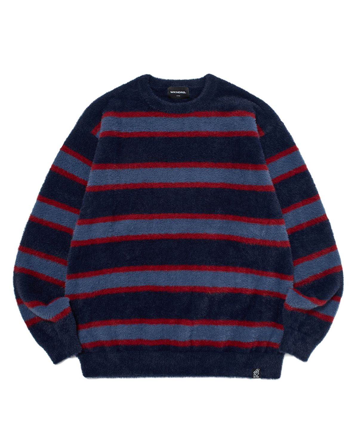 위캔더스(WKNDRS) STRIPED KNIT SWEATER (NAVY)