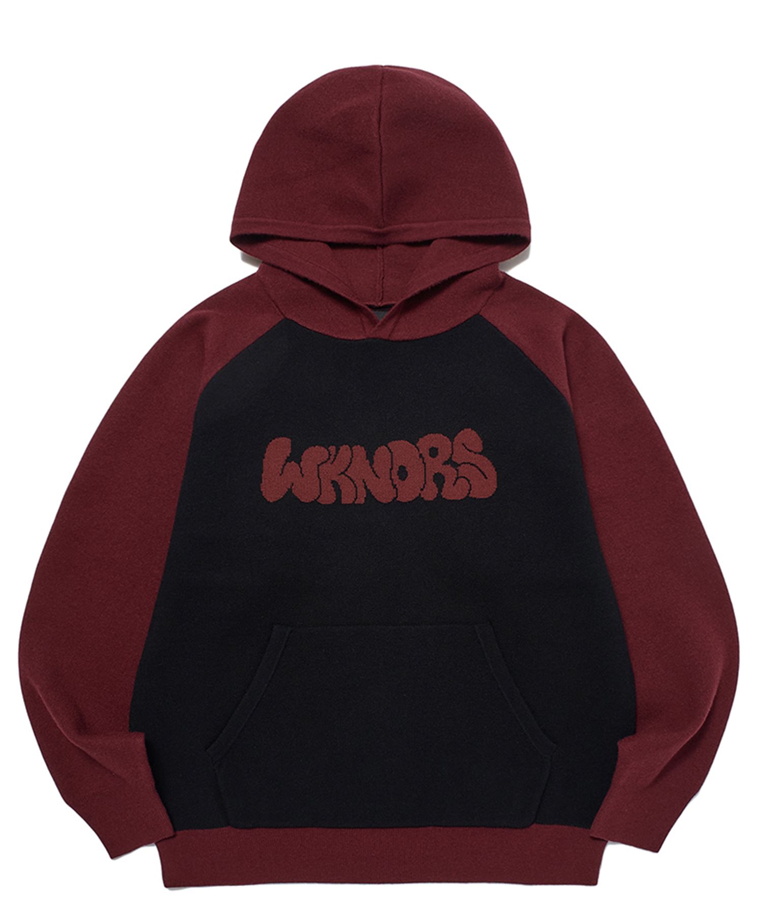 パーカー・フーディ WKNDRS GRAFFITI LOGO HOODIE SA402 MUSINSA公式 | WKNDRS GRAFFITI LOGO KNITTED HOODIE (BURGUNDY)