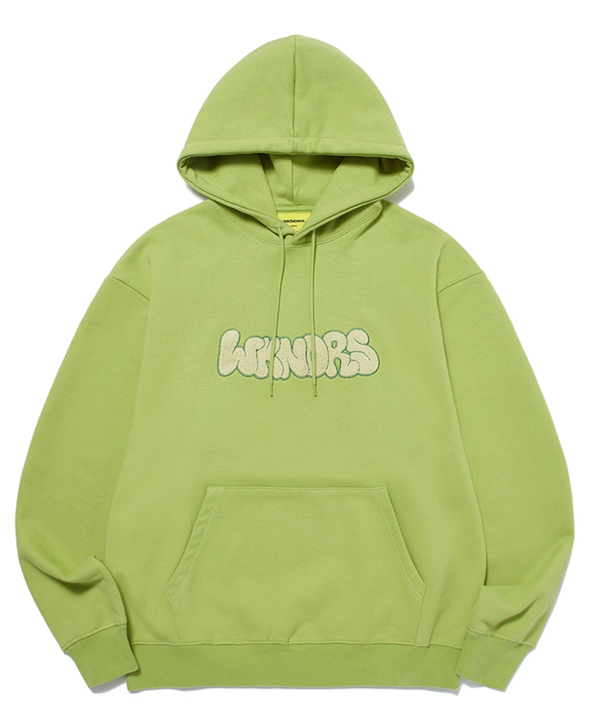 위캔더스(WKNDRS) GRAFFITI LOGO HOODIE (LIME)