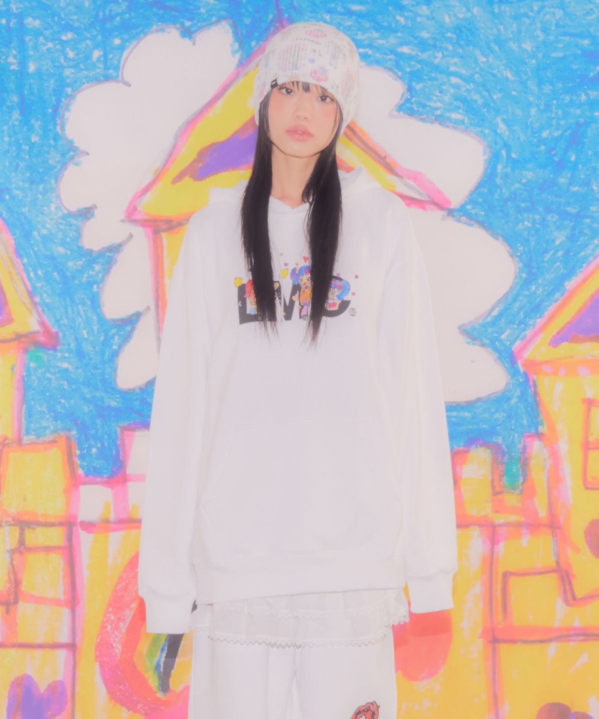 엘엠씨(LMC) LMC X SOULPUSSSYCAT GIRLS OG COMBO HOODIE white
