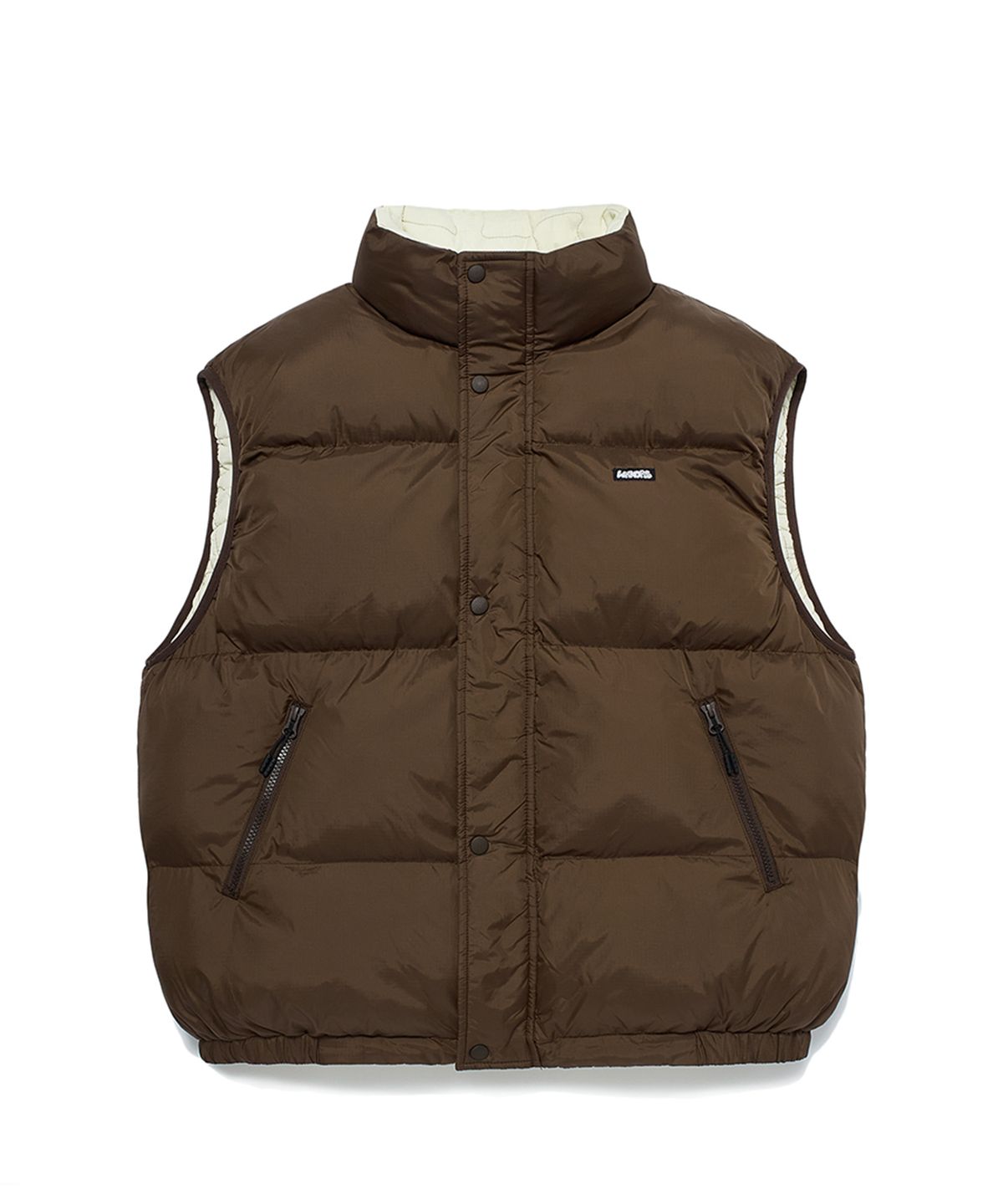 위캔더스(WKNDRS) PUZZLE PUFFER VEST (BEIGE)