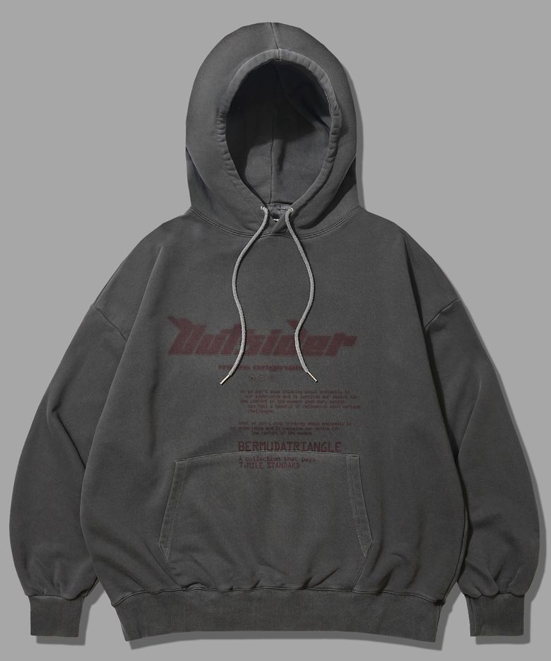 아웃사이더 오리지널 스웨트 후드 피그먼트 D.GREY