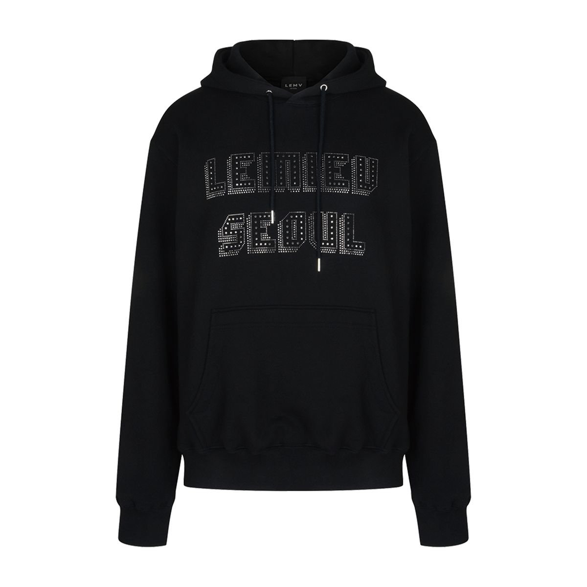르미에브(LEMIEV) LEMV SEOUL 시그니처 핫픽스  후드 블랙