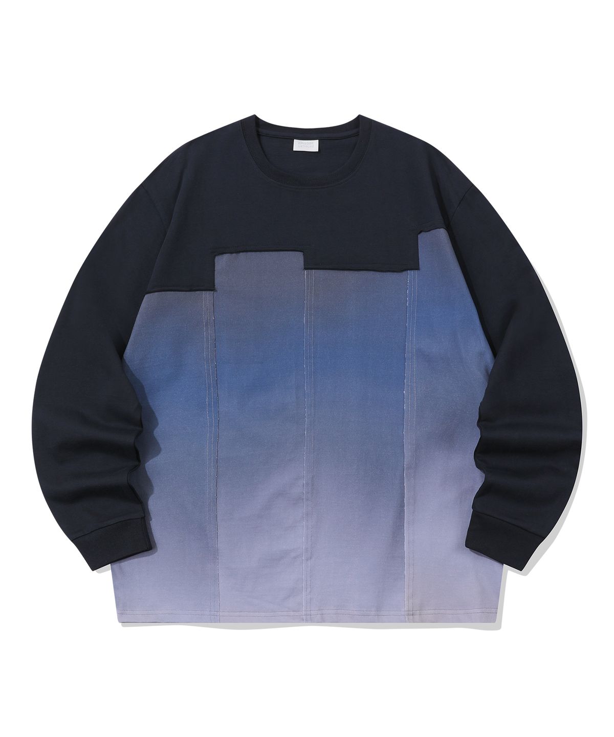 에피소드 언타이틀(EPISODE UNTITLED) GRADATION PRINTING CUT-OFF T-SHIRT_NAVY