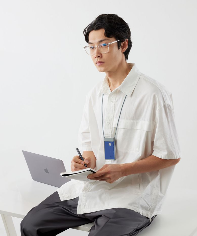 듀얼프레임2.0 사원증 목걸이 카드홀더(미드그레이ALL)