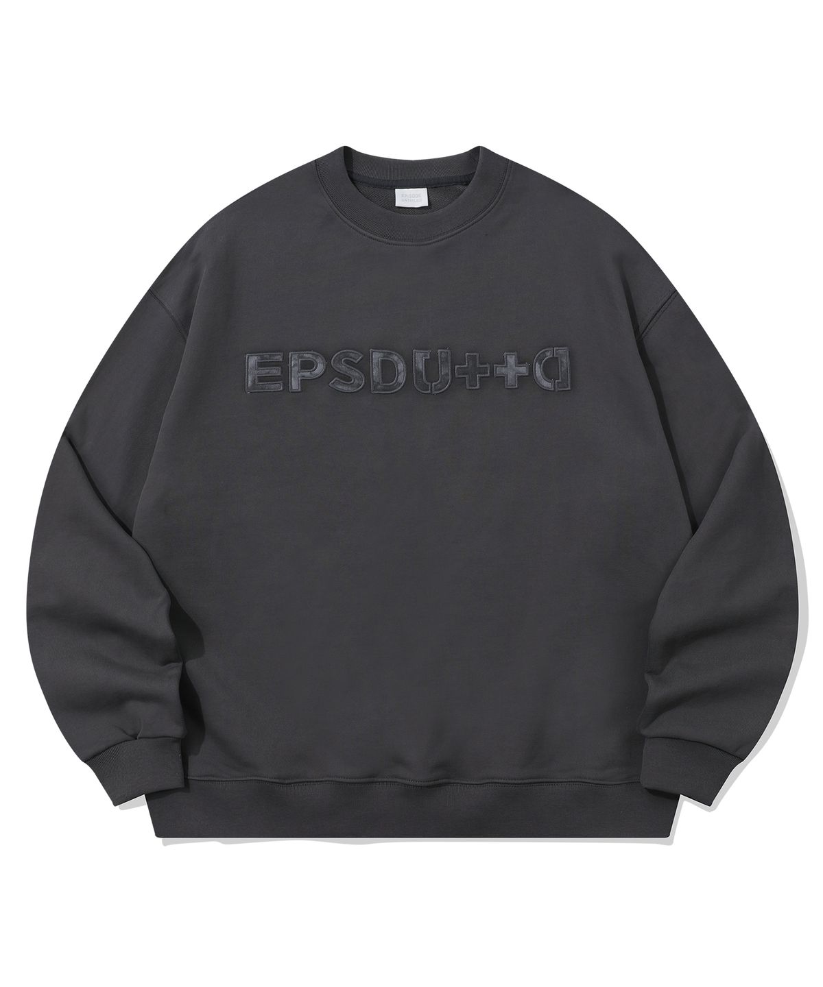 에피소드 언타이틀(EPISODE UNTITLED) APPLIQUE EMBROIDERY LOGO SWEATSHIRT_CHARCOAL