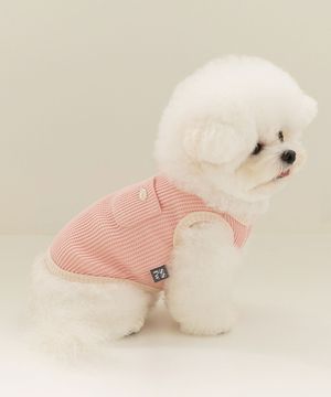 코지 와플 슬리브리스 - 라이트 핑크