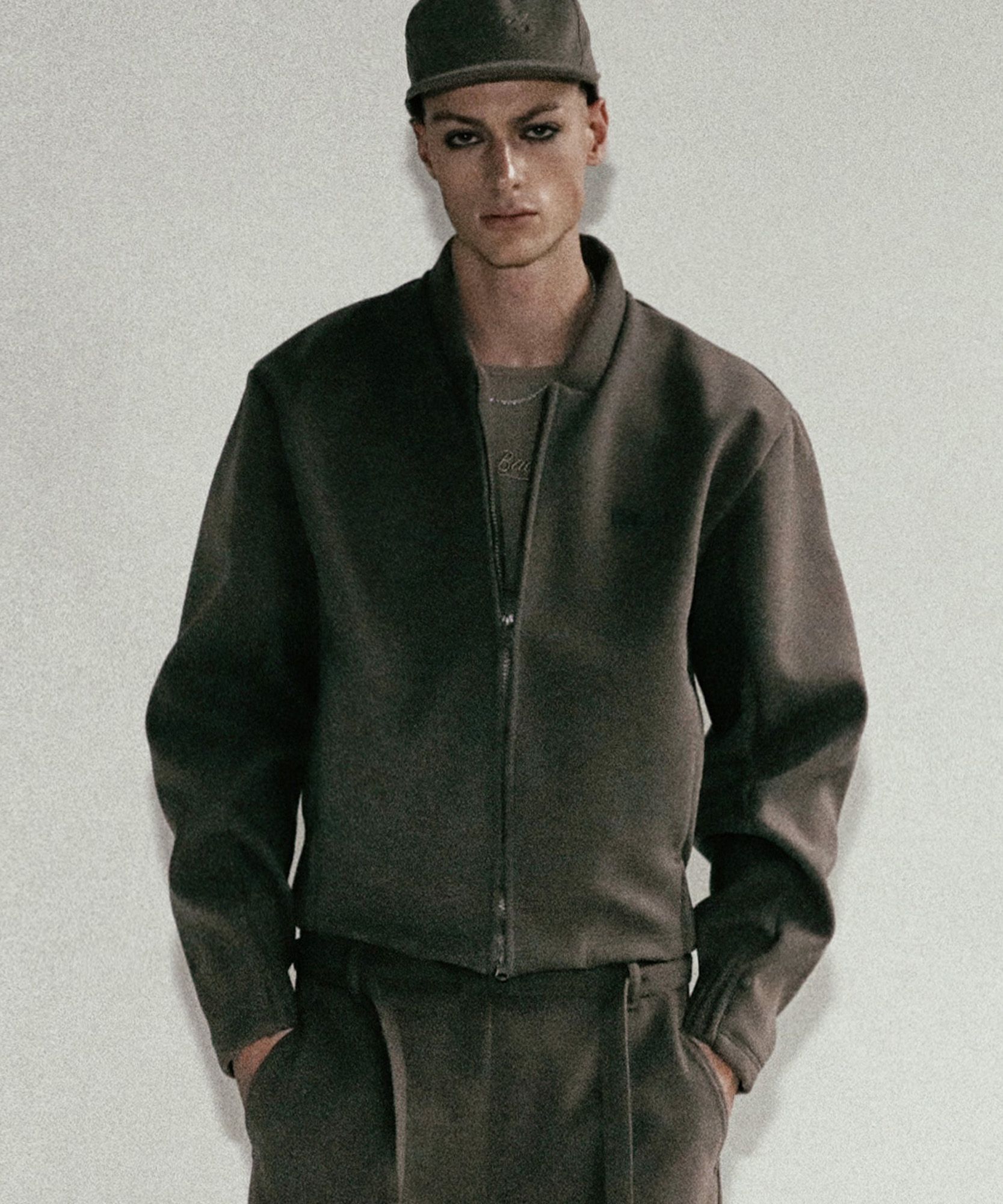 ブルゾン BADBLOOD Beyond Cash Soft Zip-Up Jacket Tobacco w-jkt24-032 MUSINSA | BADBLOOD Beyond Cash Soft Zip-Up Jacket - Tobacco