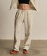 C로고 스트레이트 스웨트 팬츠 Cream