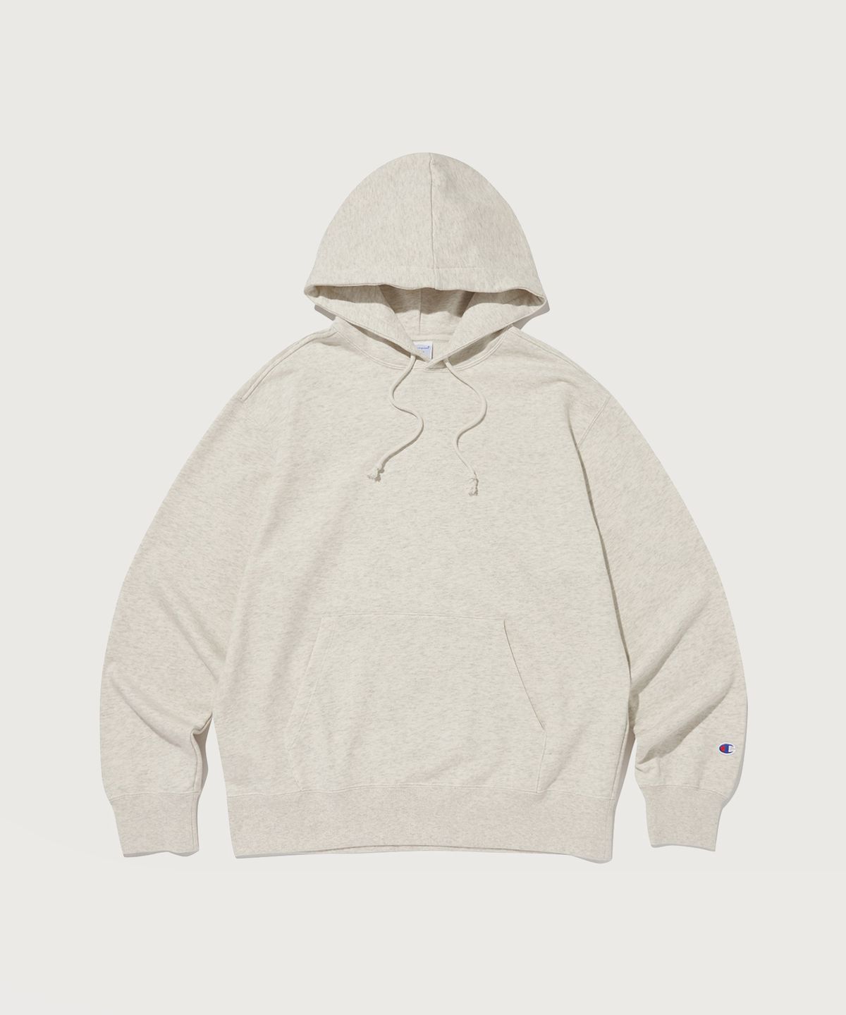 챔피온(CHAMPION) 루즈핏 크루넥 후드 티셔츠 Cream