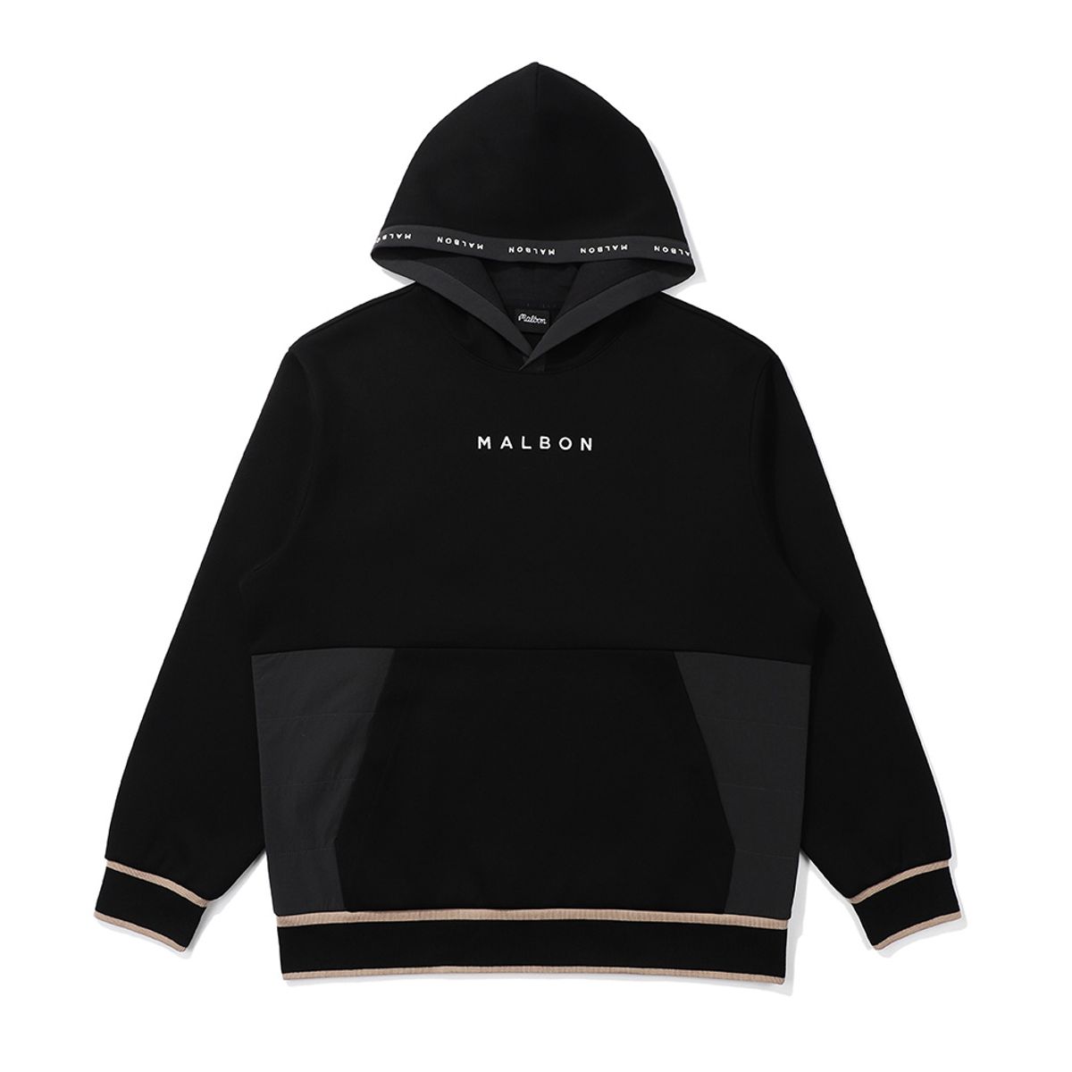 말본 골프(MALBON GOLF) 에어리 후드티셔츠 BLACK (MAN)