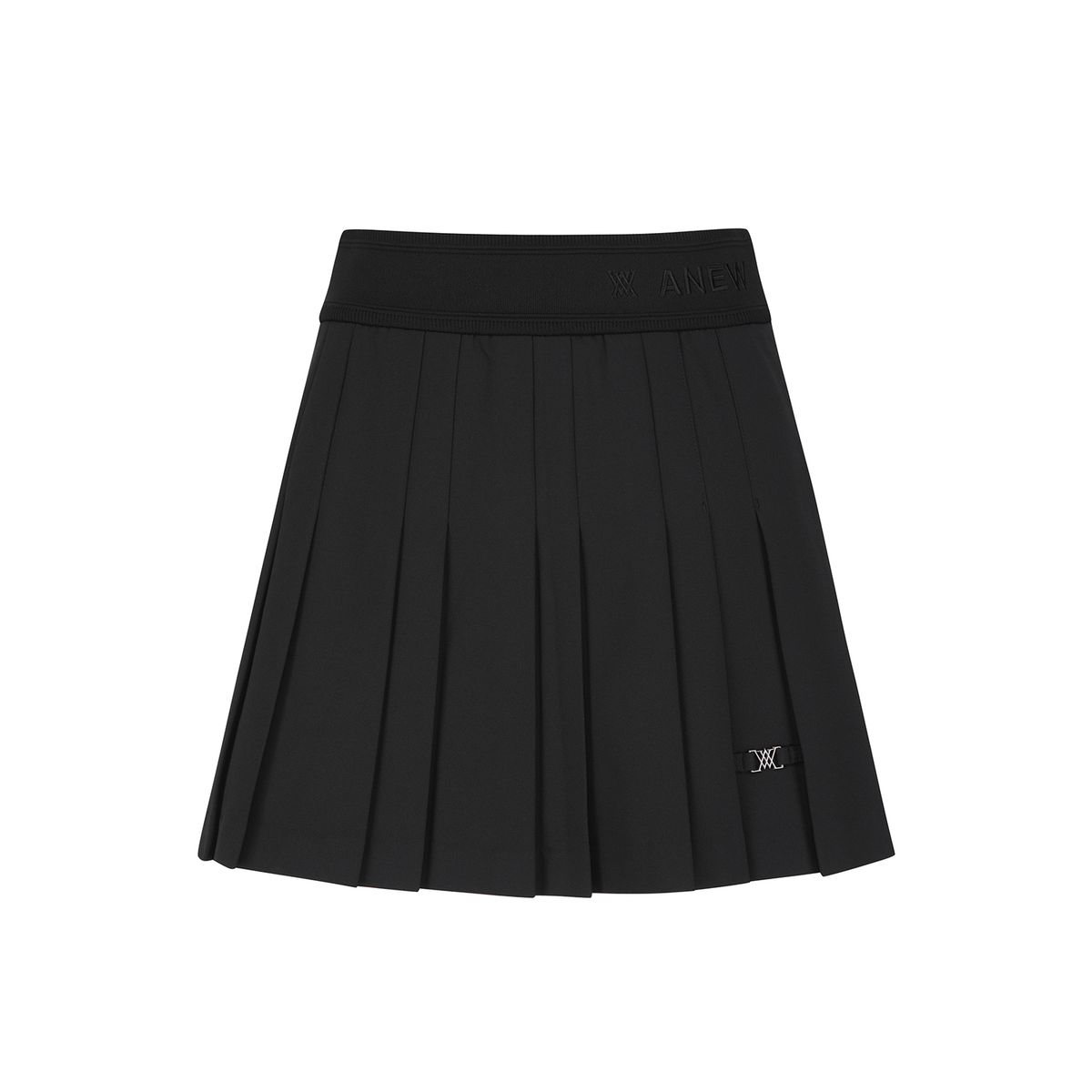 어뉴골프(ANEW GOLF) W FLEECE PLEATED SQ_BK
