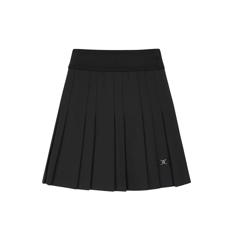 W FLEECE PLEATED SQ_BK