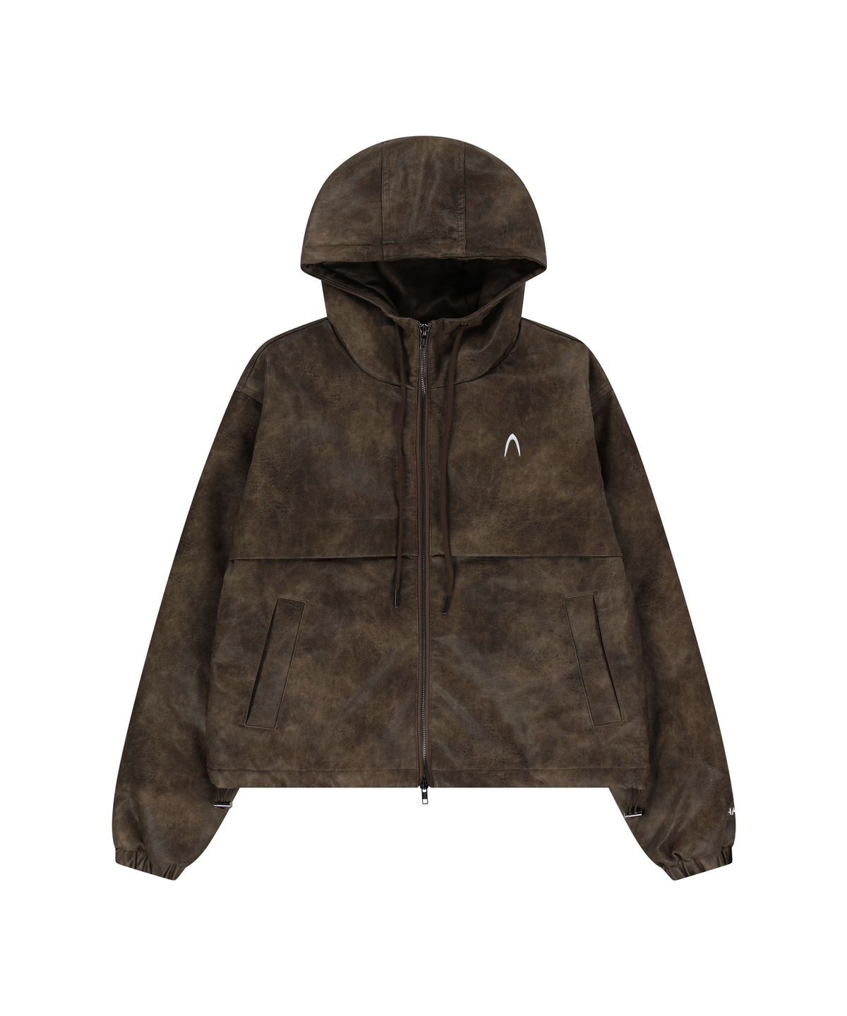 아캄(AAKAM) Leather Puffer Jacket (Brown)