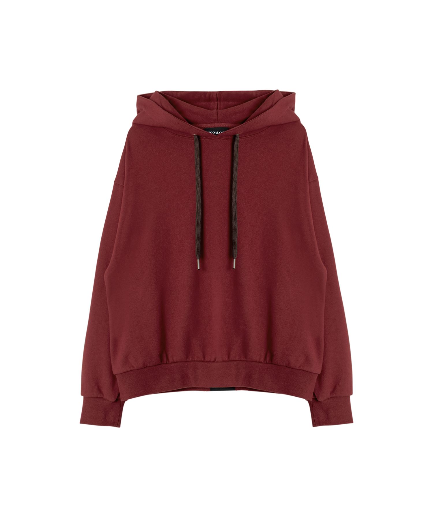 [WOOALONG]UNISEX★Signature slim Hood MUSINSA | WOOALONG Signature slim Hood - BRICK RED