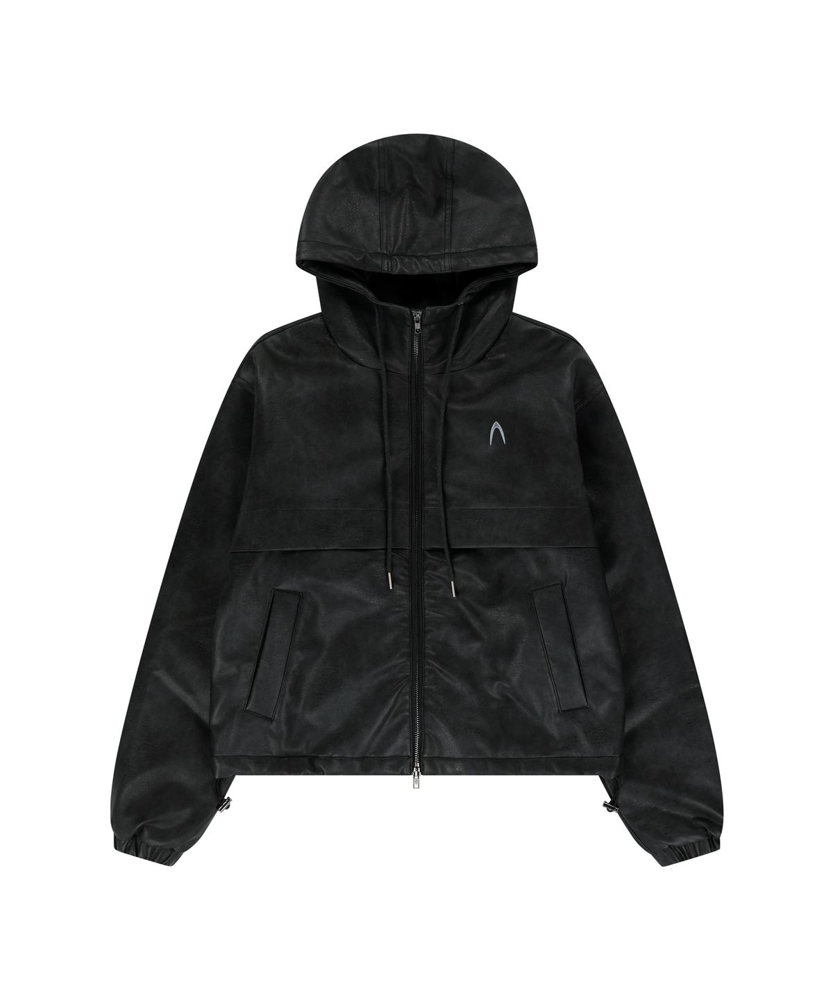 아캄(AAKAM) Leather Puffer Jacket (Black)
