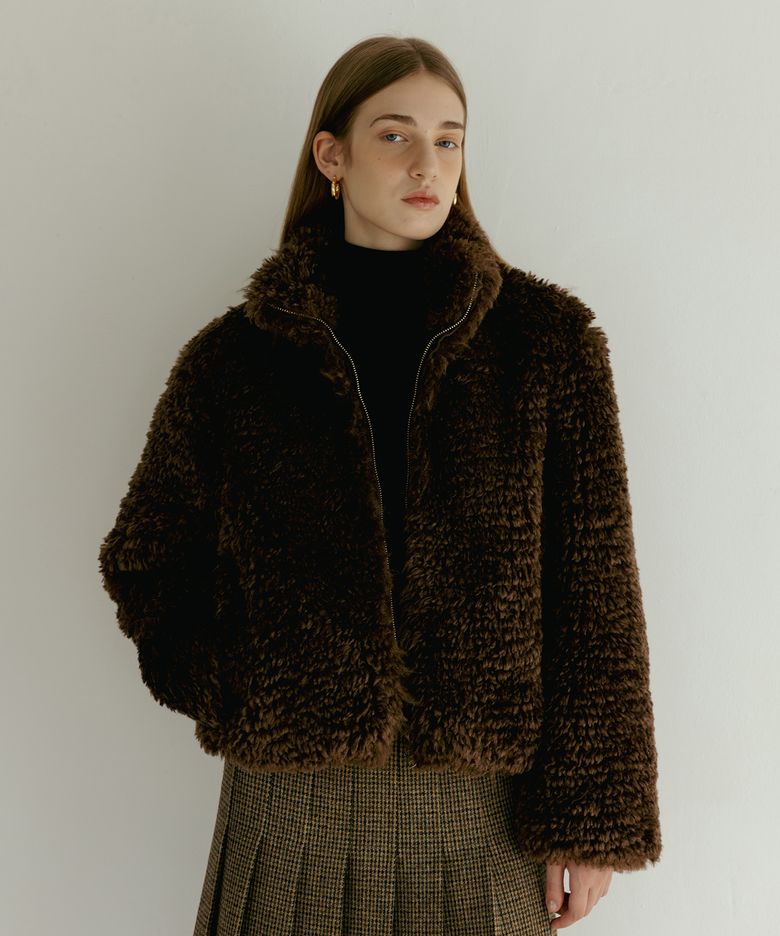 [브랜드위크 20%쿠폰] TEDDY FUR JUMPER DARK BROWN