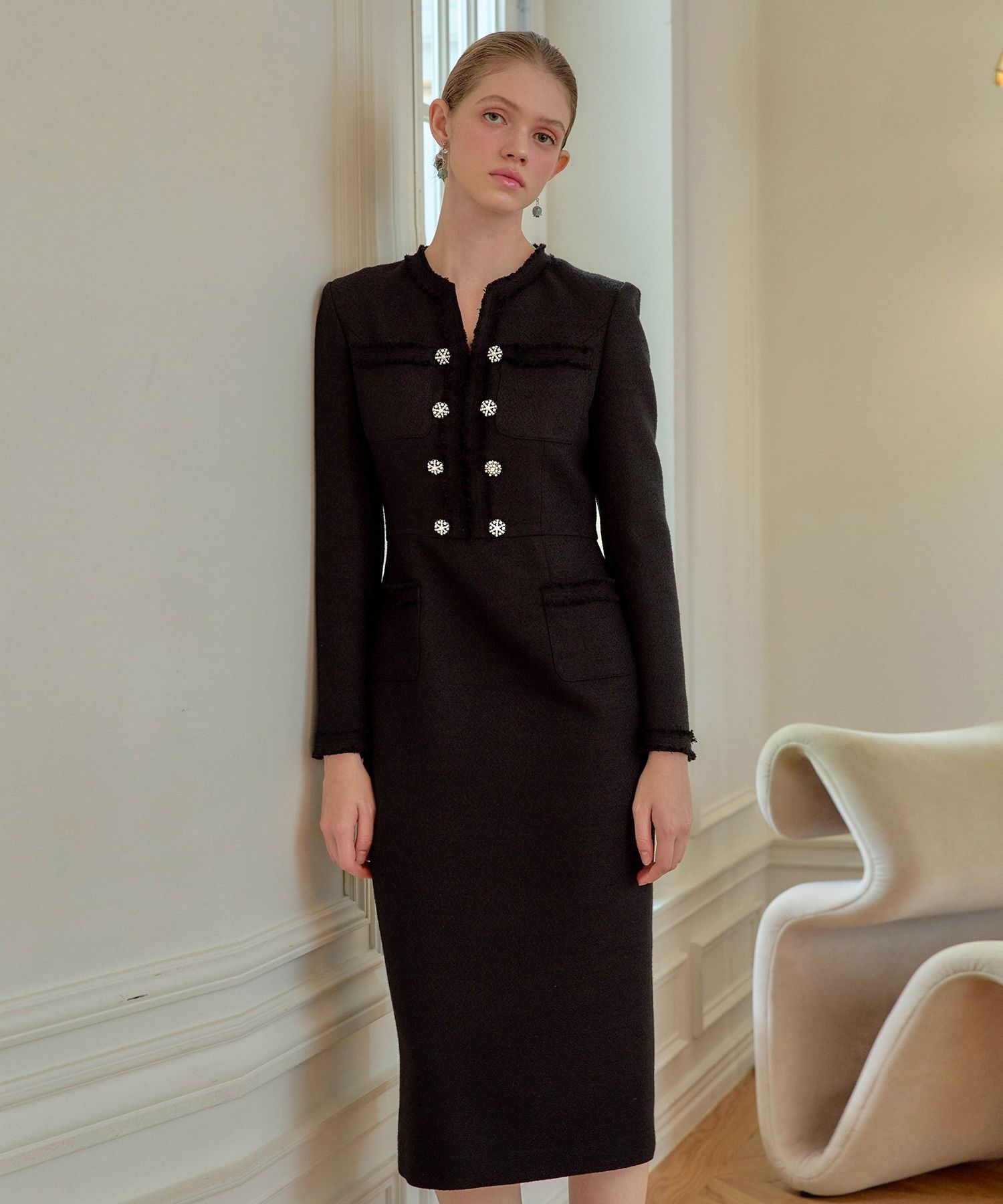 Étoile Check tweed ワンピース MUSINSA公式 | JULIY＆CALLA 24 FW Color 98 Etoile Bourgeois