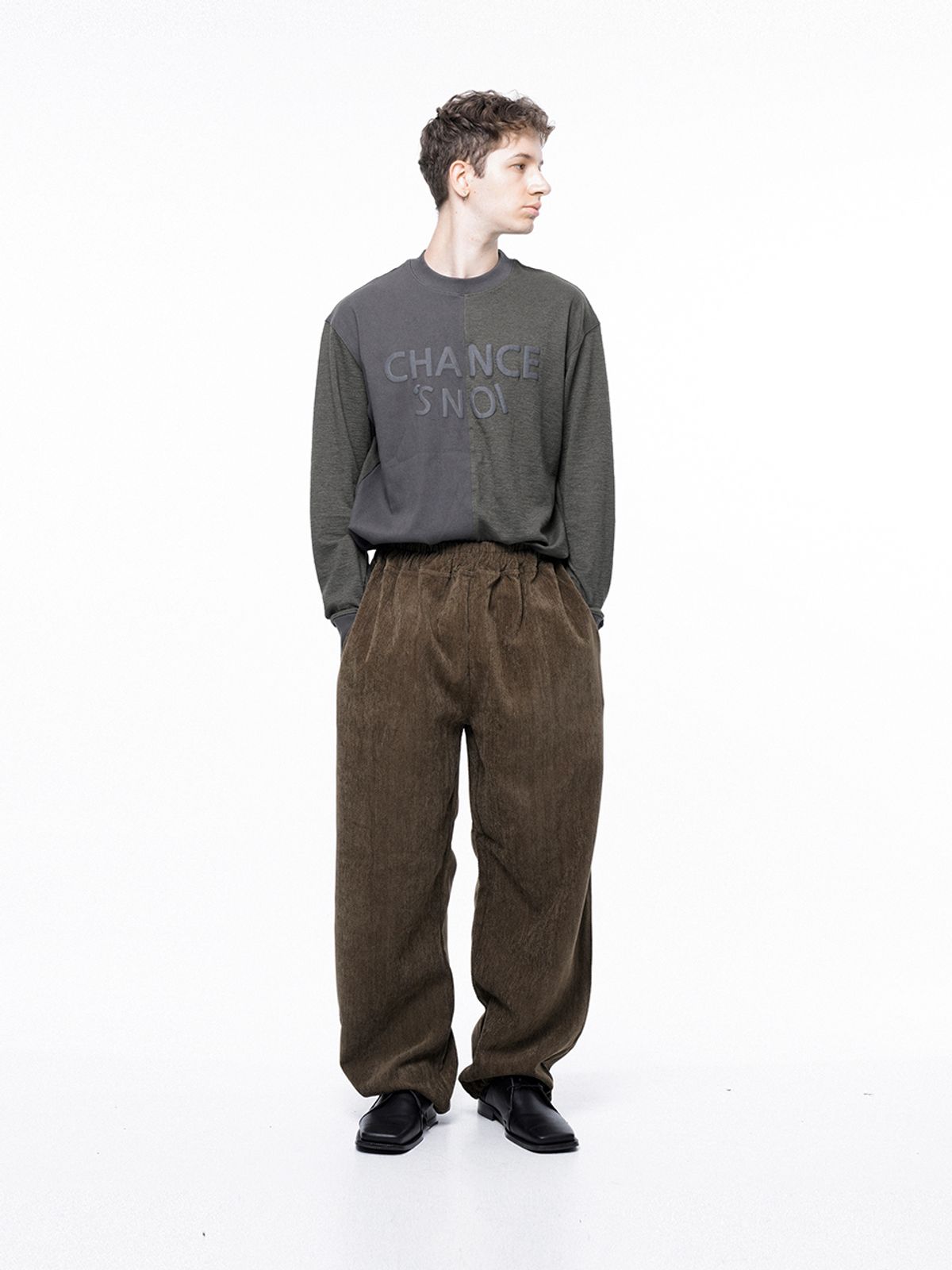 챈세스노이(CHANCE'S NOI) Jacquard String Rug Pants - Brown /M243PT02BR