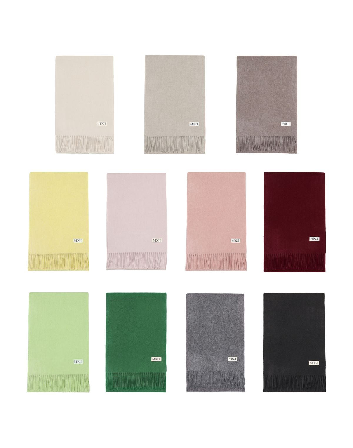 엠디지티(MDGT) Woven Scarf Solid  Lemon