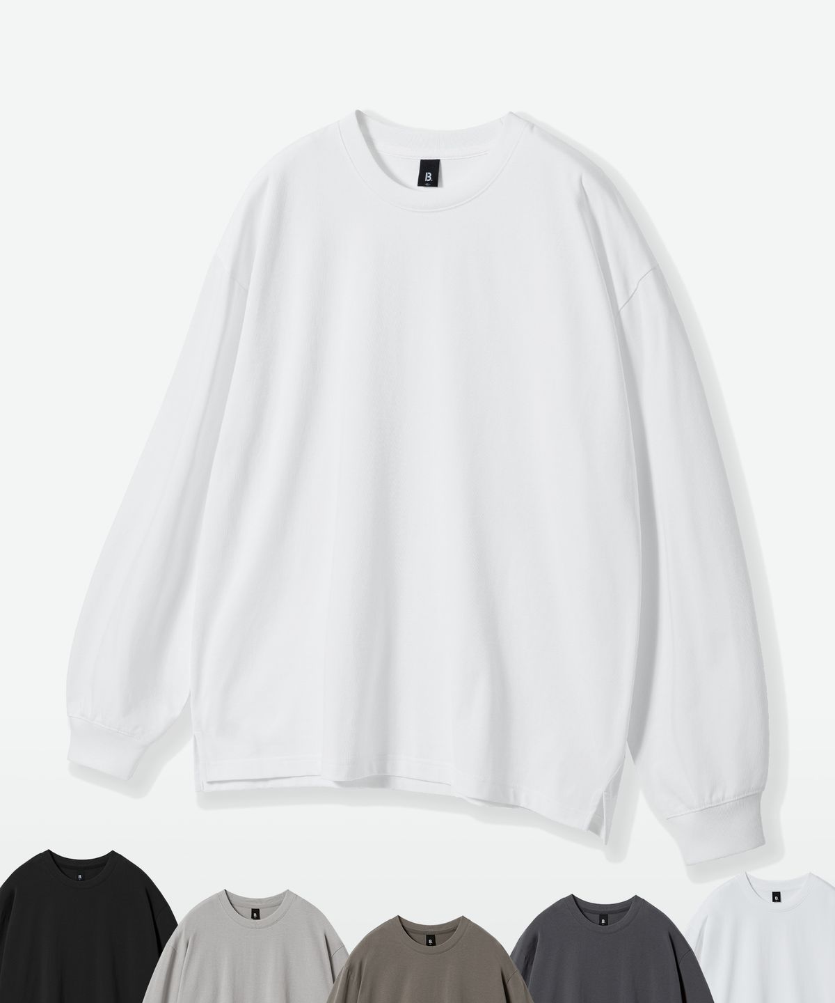 브렌슨(BRENSON) B. 오버핏 시보리 트임 긴팔티 ( 5Color )