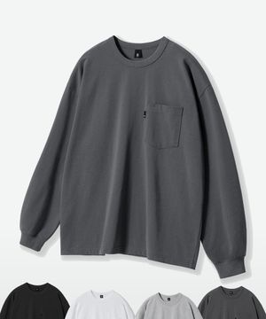 B. 오버핏 포켓 시보리 긴팔티 ( 4Color )