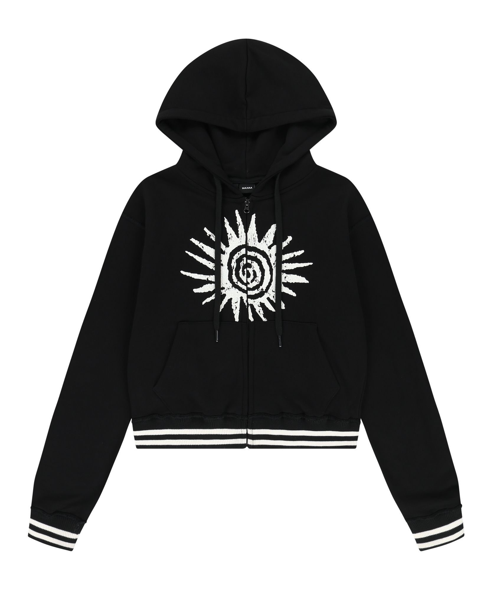 AAKAM ■ Cracked Sun Zip-Up Hoodie フーディ AAKAM] Cracked Sun Zip-Up Hoodie (Black) – SellerWork