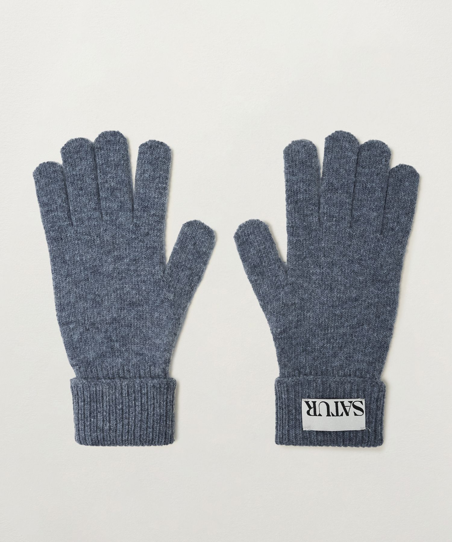 MUSINSA公式 | SATUR Basic Knit Gloves Deep Blue