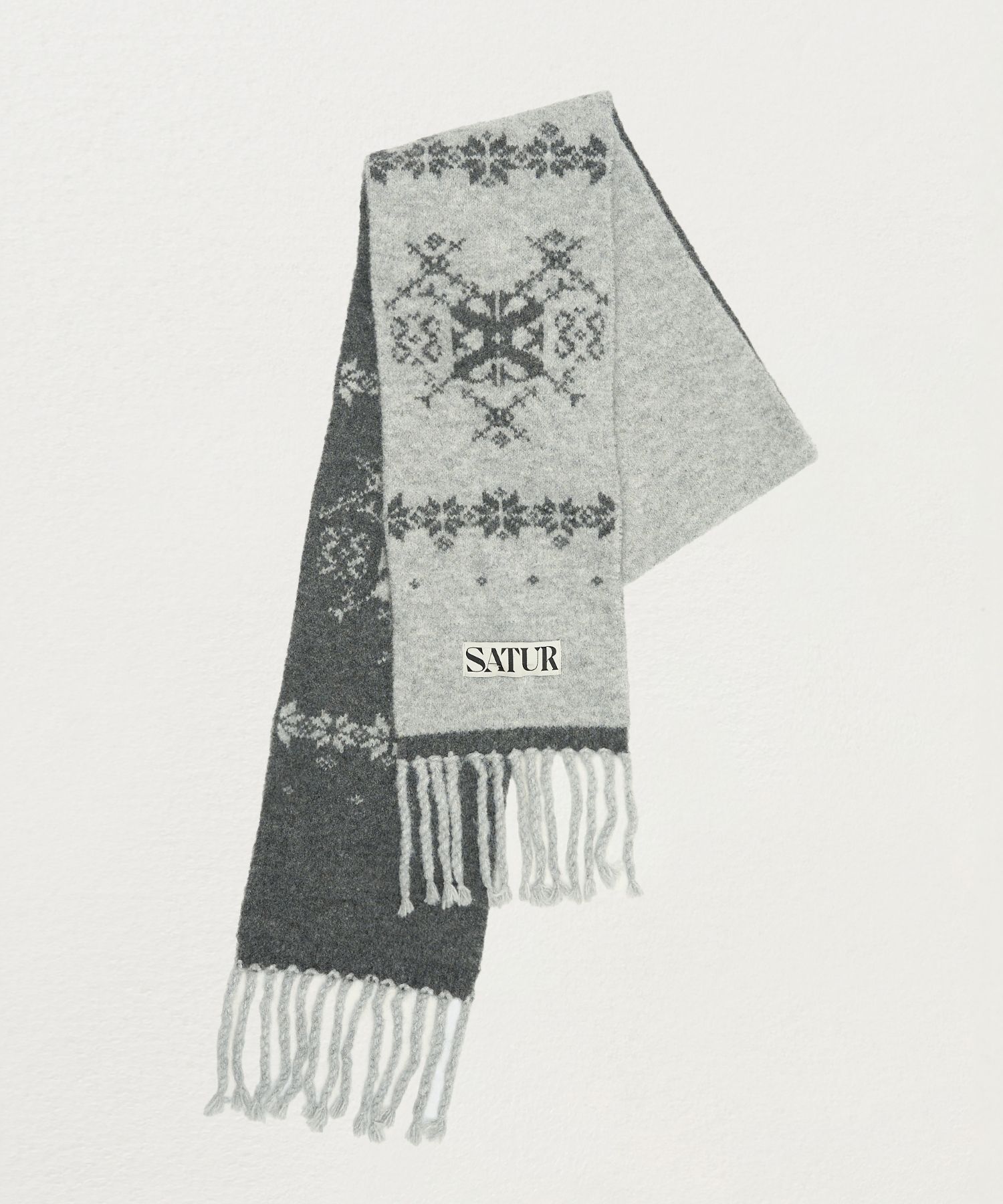 人気★ SATUR ★NORDIC INTARSIA KNIT MUFFLER ☆送料・関税込☆SATUR☆Nordic Intarsia Knit Muffler☆ (SATUR