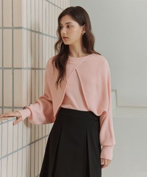 [12컬러] 볼레로 펜던트 니트 세트