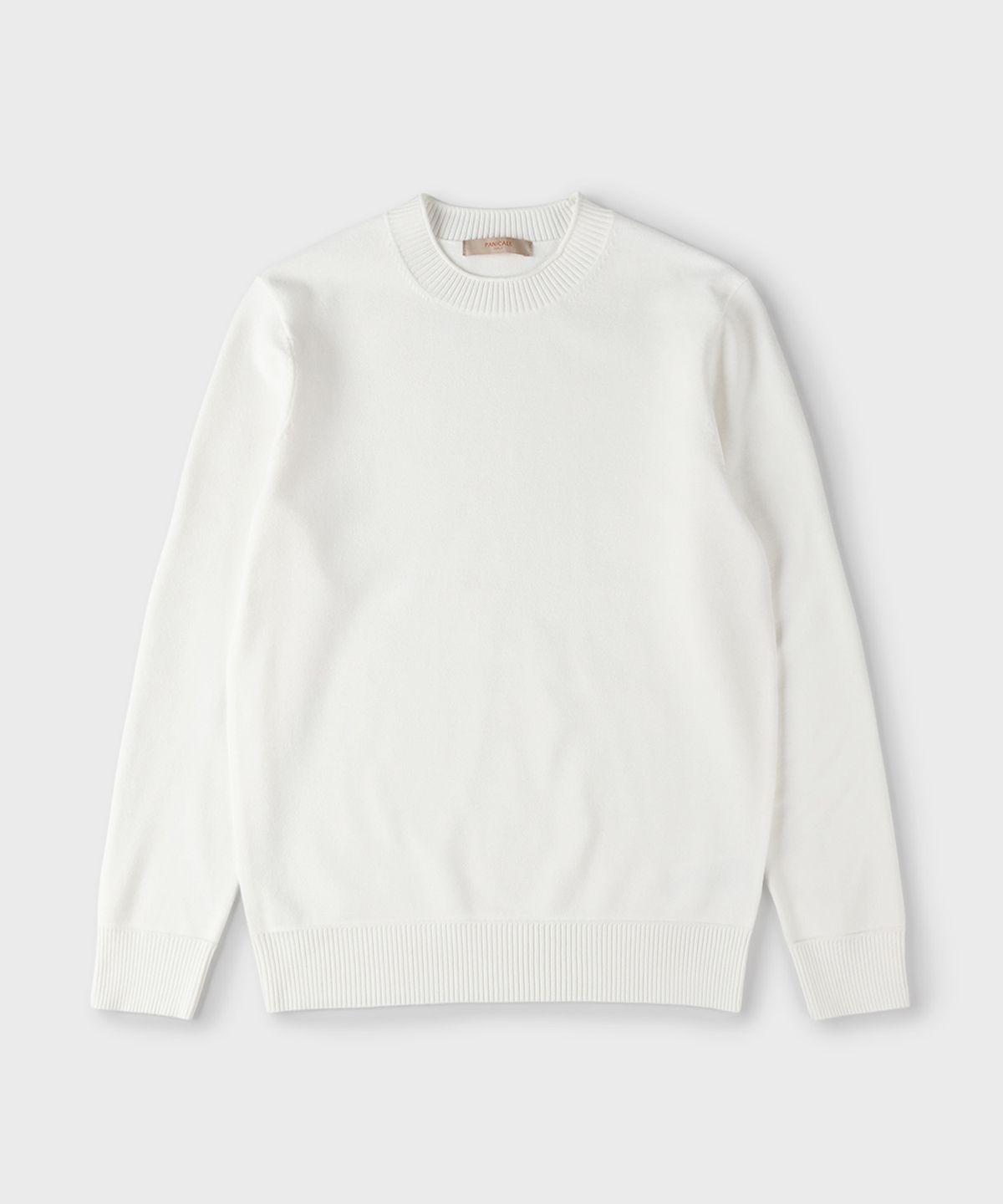 빠니깔레(PANICALE) 화이트 슬림핏 비스코스 블렌드 니트