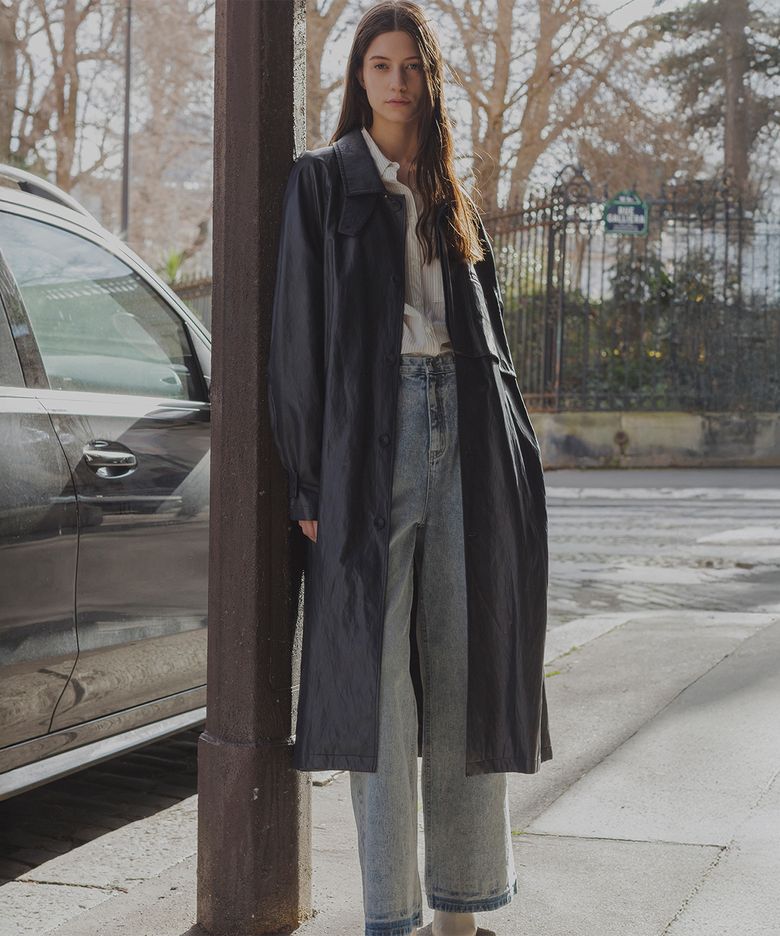 UNISEX LATCH COLLAR TRENCH COAT