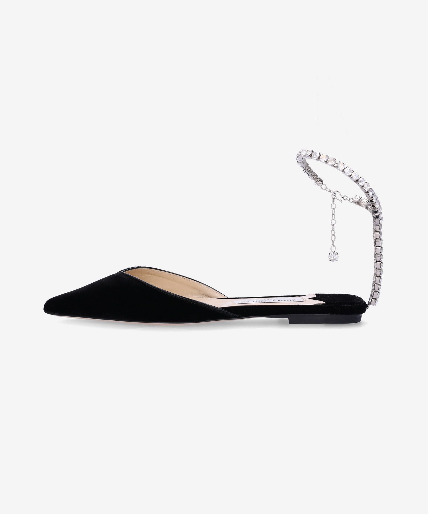 MUSINSA JIMMY CHOO Sadda Flat Shoes Black: Crystal