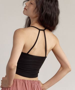 Breathe Deeper Crop Tank (Dark black)