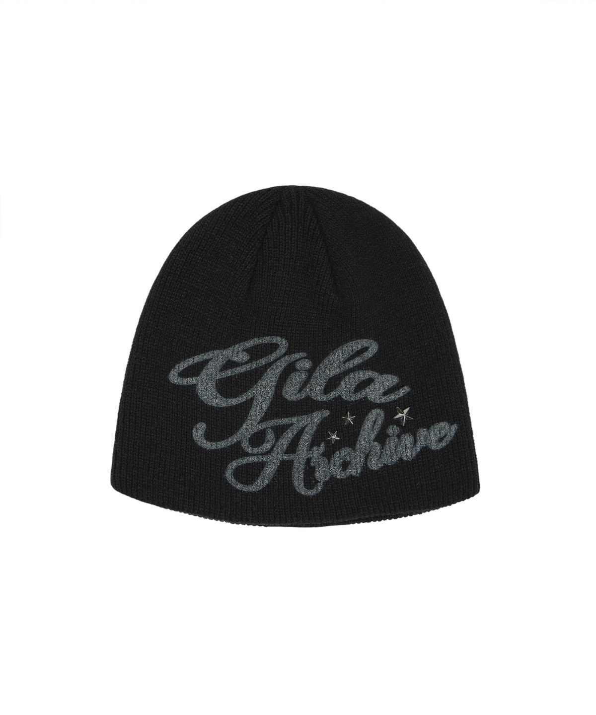길라아카이브(GILAARCHIVE) LETTERING LOGO BEANIE_BK