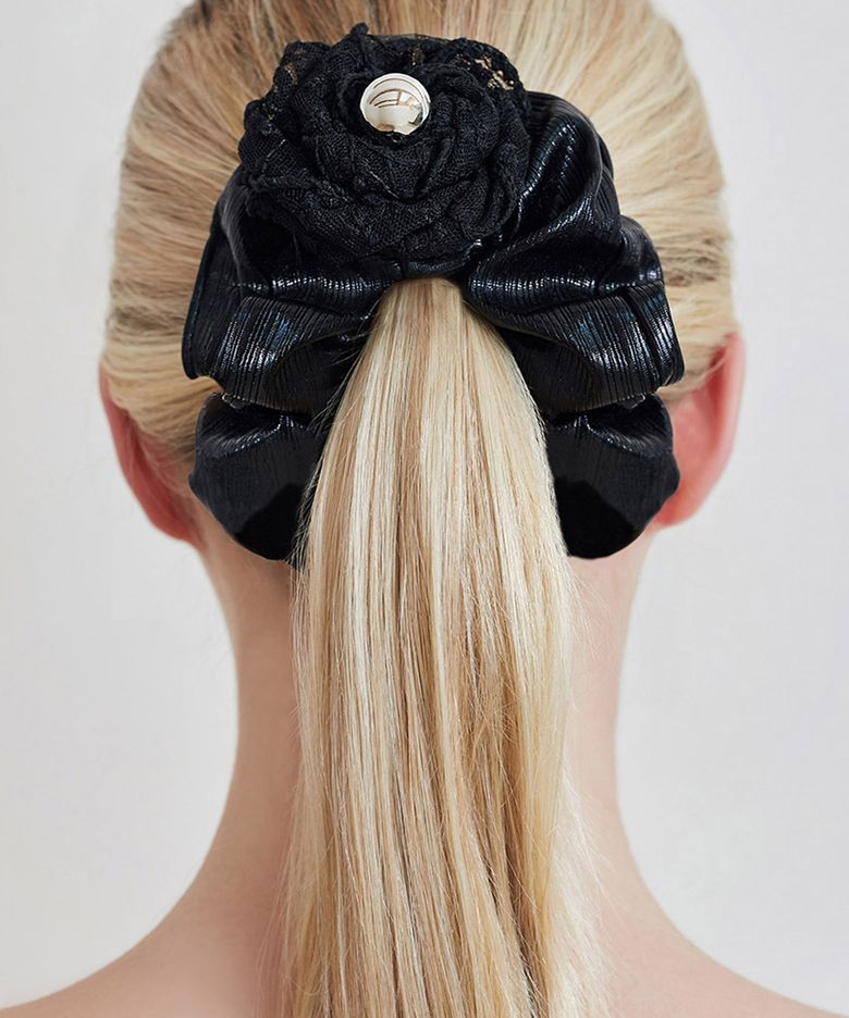 NC023 Glossy Black Rose Hair ShuShu