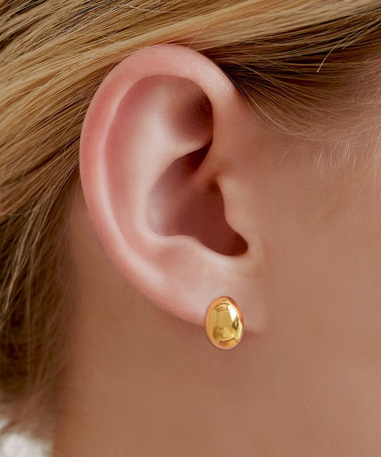[Silver925] NC003 Egg Volume Earrings