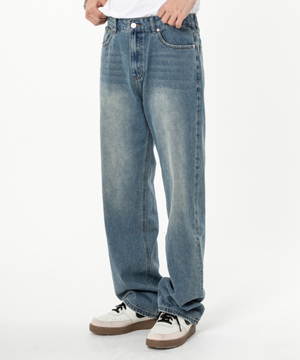 TX102 세미 와이드 데님 (중청)