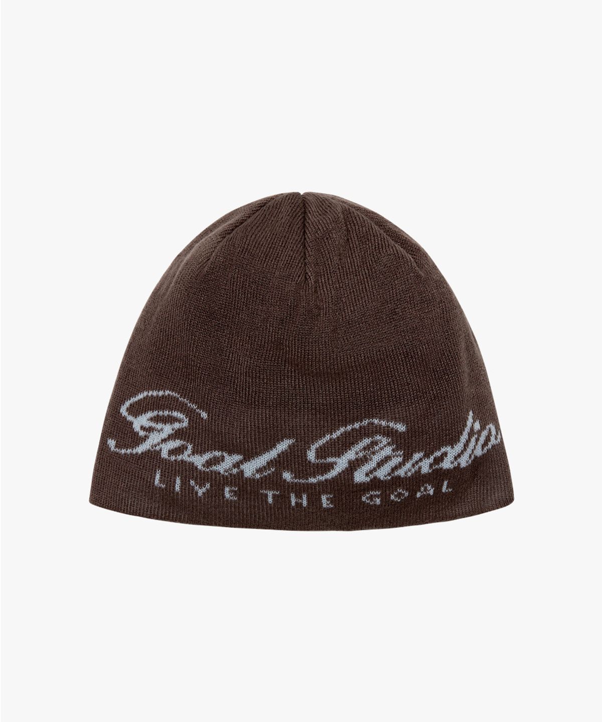 골스튜디오(GOALSTUDIO) ESSENTIAL JACQUARD BEANIE-DARK BROWN