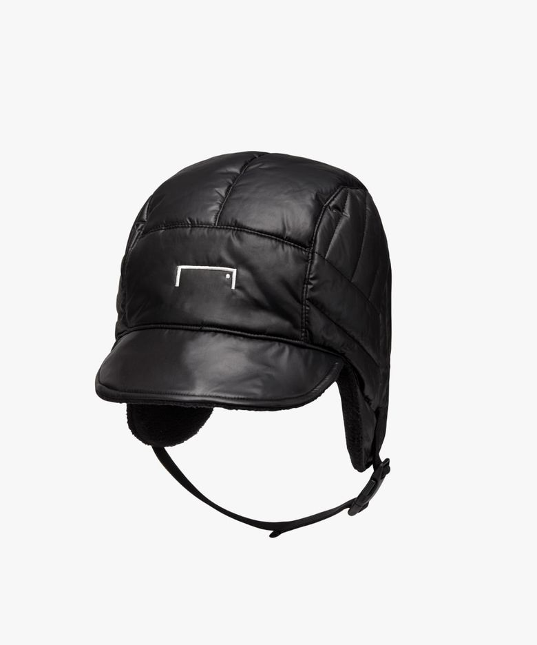 SUPERBALL QUILTED EARFLAP CAP-BLACK