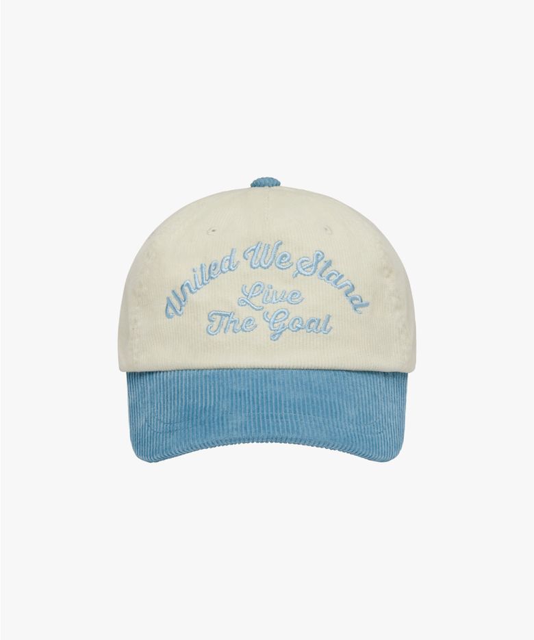 COLOR BLOCK CORDUROY CAP-SKY BLUE