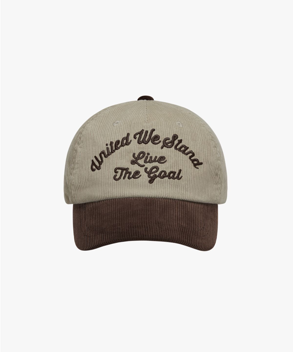골스튜디오(GOALSTUDIO) COLOR BLOCK CORDUROY CAP-BROWN