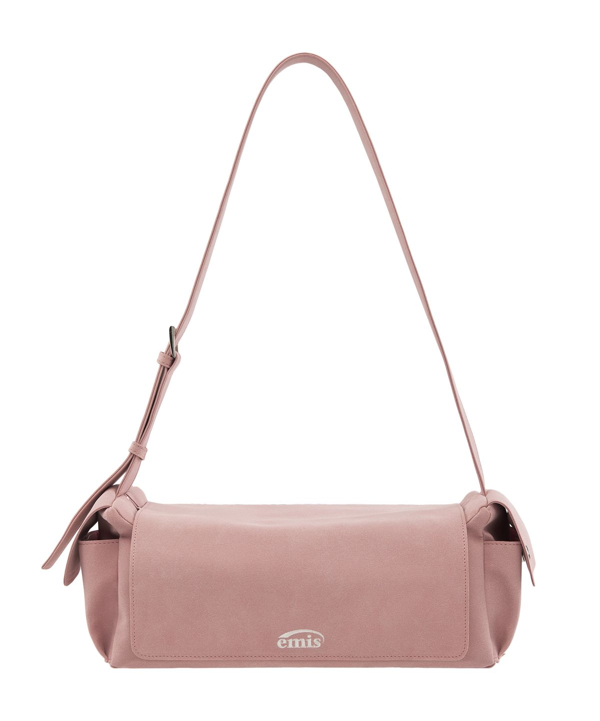 이미스(EMIS) SUEDE SHOULDER BAG-PINK